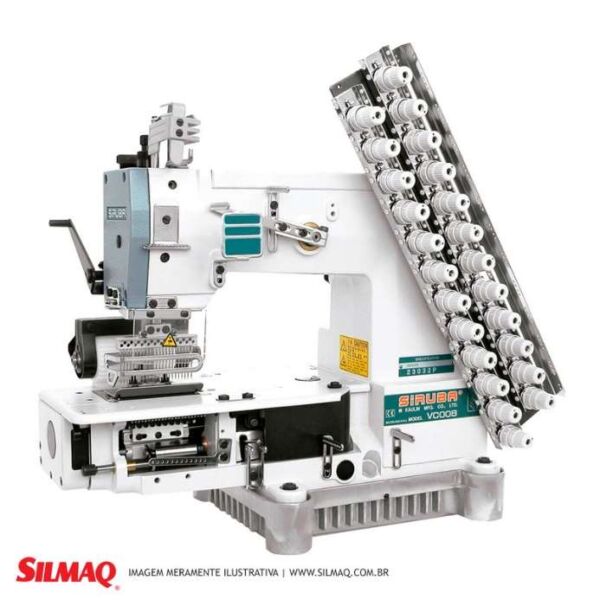 MÁQUINA DE COSTURA INDUSTRIAL COM CATRACA 4 AGULHAS | SIRUBA